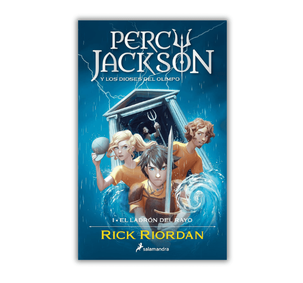 Portada del libro Percy Jackson y los dioses del Olimpo: El ladrón del rayo, primer libro de la saga de Rick Riordan