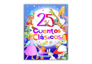 Portada del libro 25 cuentos clásicos de Susaeta, con ilustraciones a todo color.