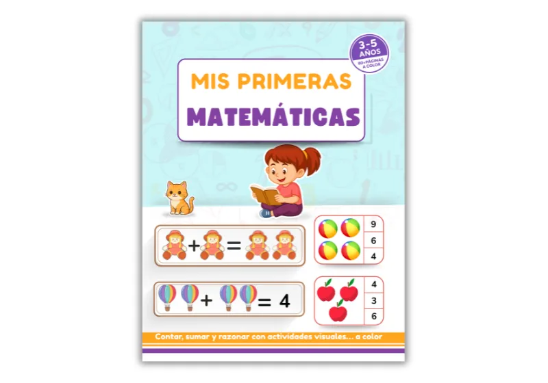 Libro para aprender matemáticas 3-5 años (a color)