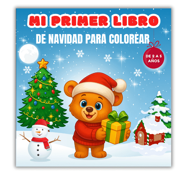 Libro de Navidad para colorear 3–5 años