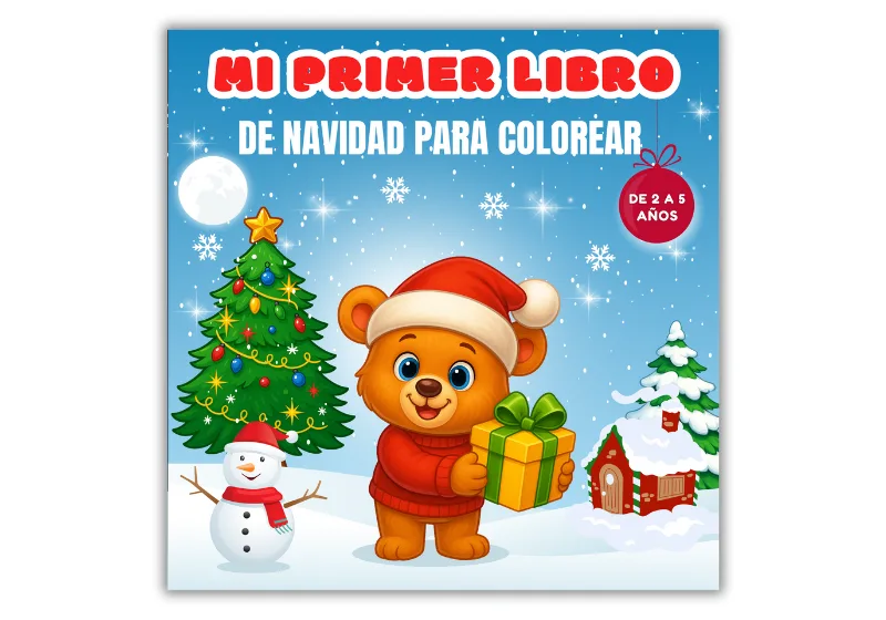 Libro de Navidad para colorear 2–5 años | dibujos fáciles