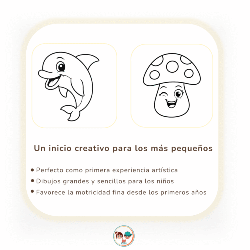 Dibujos grandes para colorear para niños. Portada con una tortuga