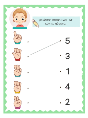 Ejemplo de página del cuaderno Mis primeras matemáticas