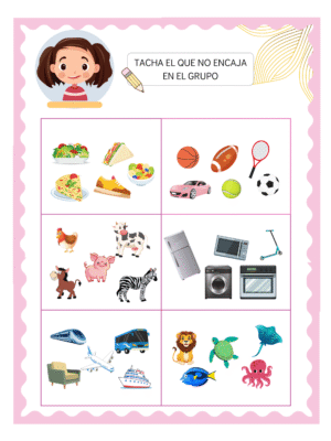 Página de actividades del libro Mis primeras matemáticas