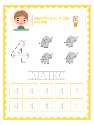 Ejemplo de página del cuaderno Mis primeras matemáticas